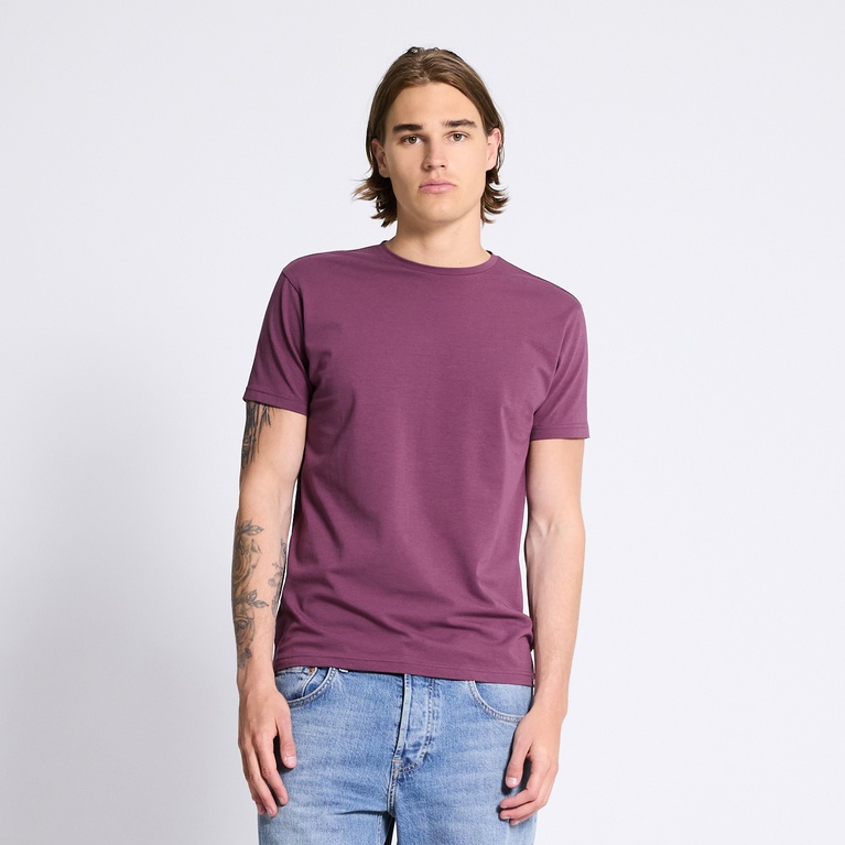 Premium basic tee "Casper" Plum